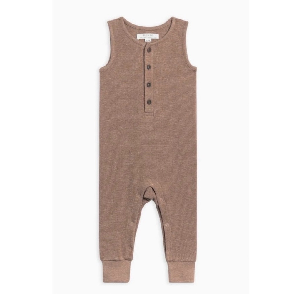 Colored Organics Wade Waffle Tank Romper